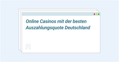 online casino mit auszahlungsquote
